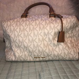 Michael Kors white monogram bag